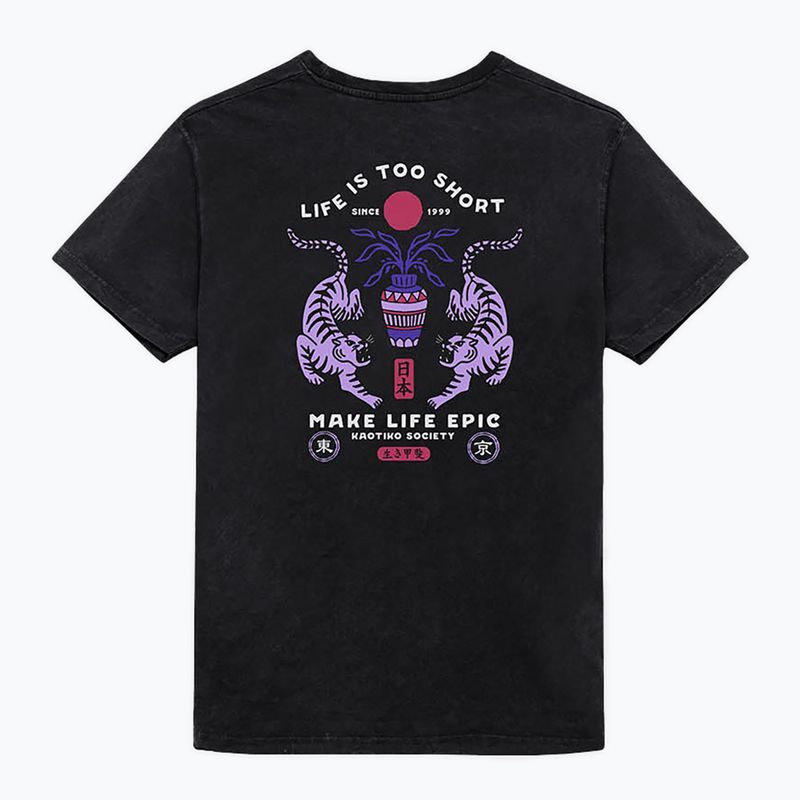 Men's T-shirt Kaotiko Washed Make Life Epic black 2