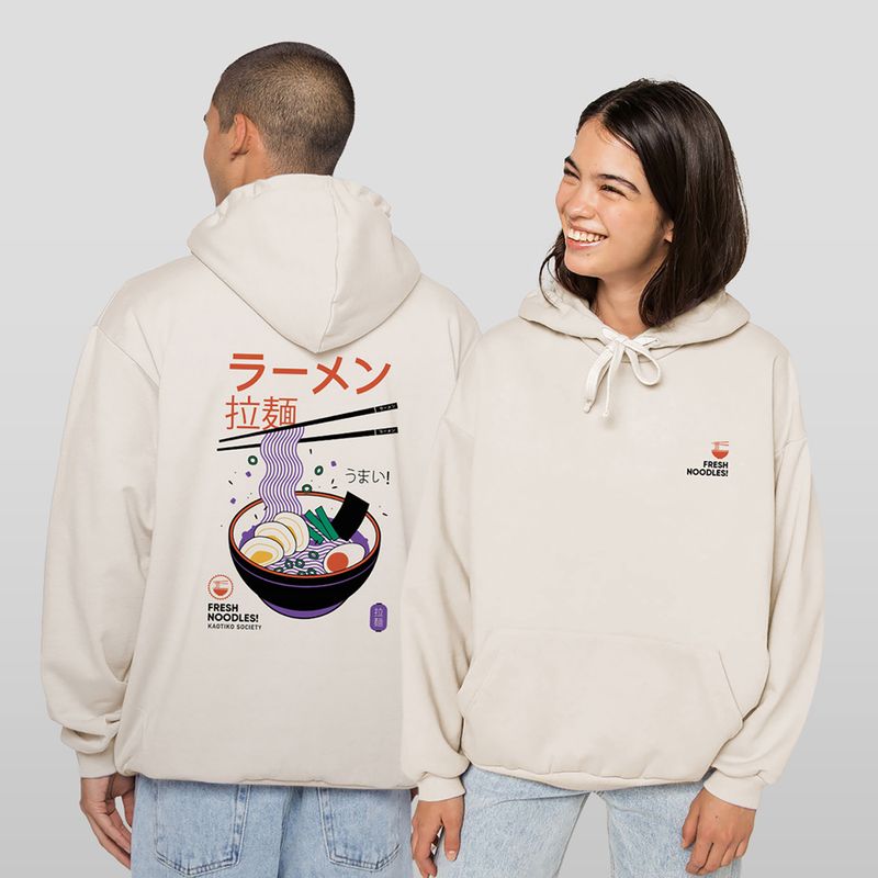 Men's sweatshirt Kaotiko Fresh Noodles ivory 3