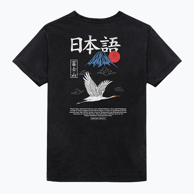 Men's T-shirt Kaotiko Washed Heron Japan black 2