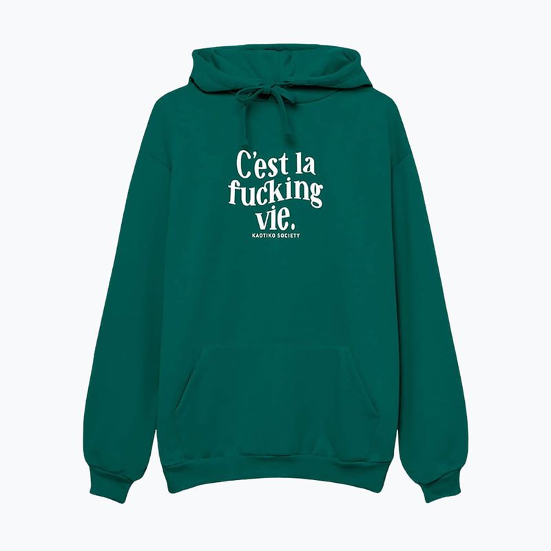 Women's sweatshirt Kaotiko C'est la vie Hoodie jade 3