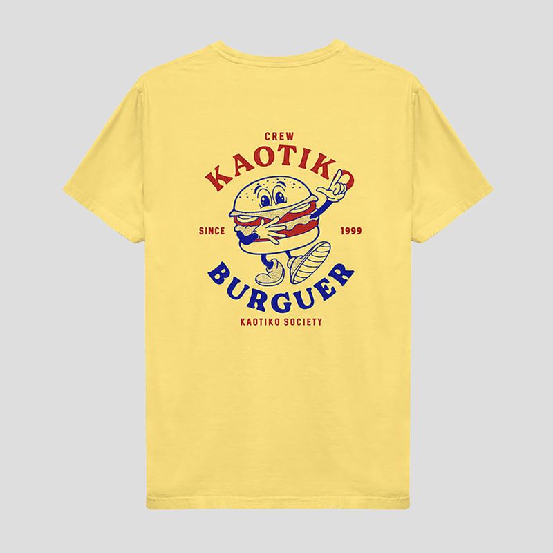 Men's T-shirt Kaotiko Washed Burguer yellow 2