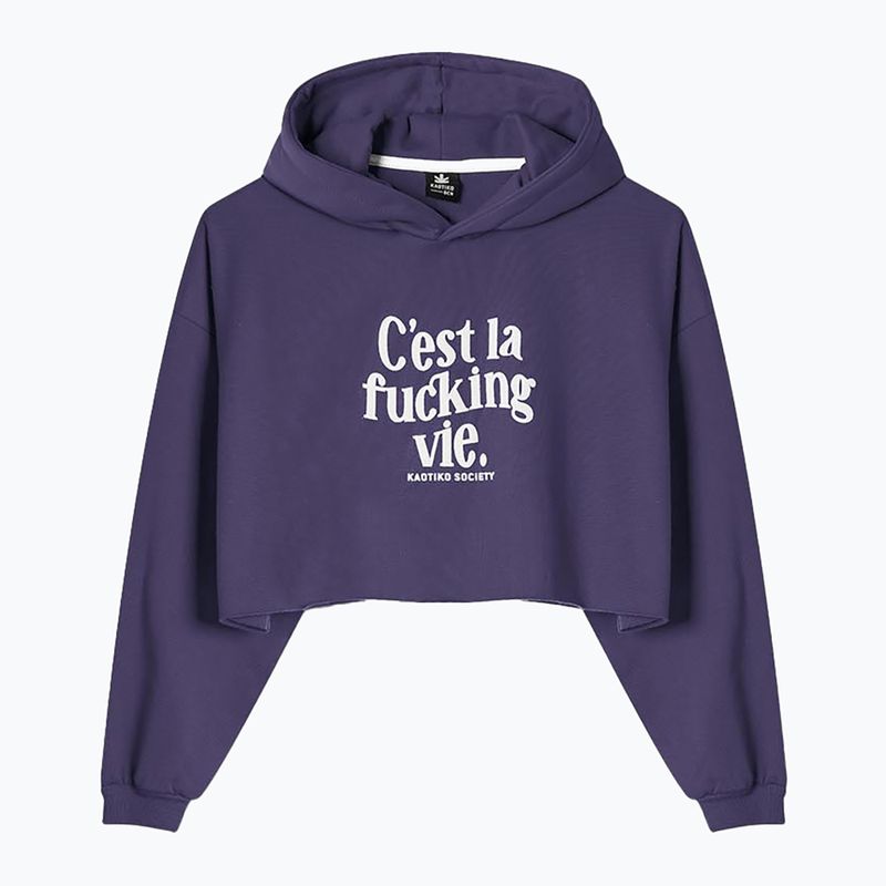 Women's sweatshirt Kaotiko C'est la vie Crew grape 4