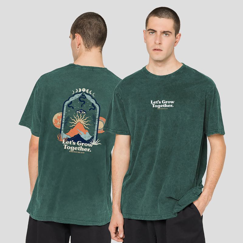Men's T-shirt Kaotiko Washed Let's Grow heura 3