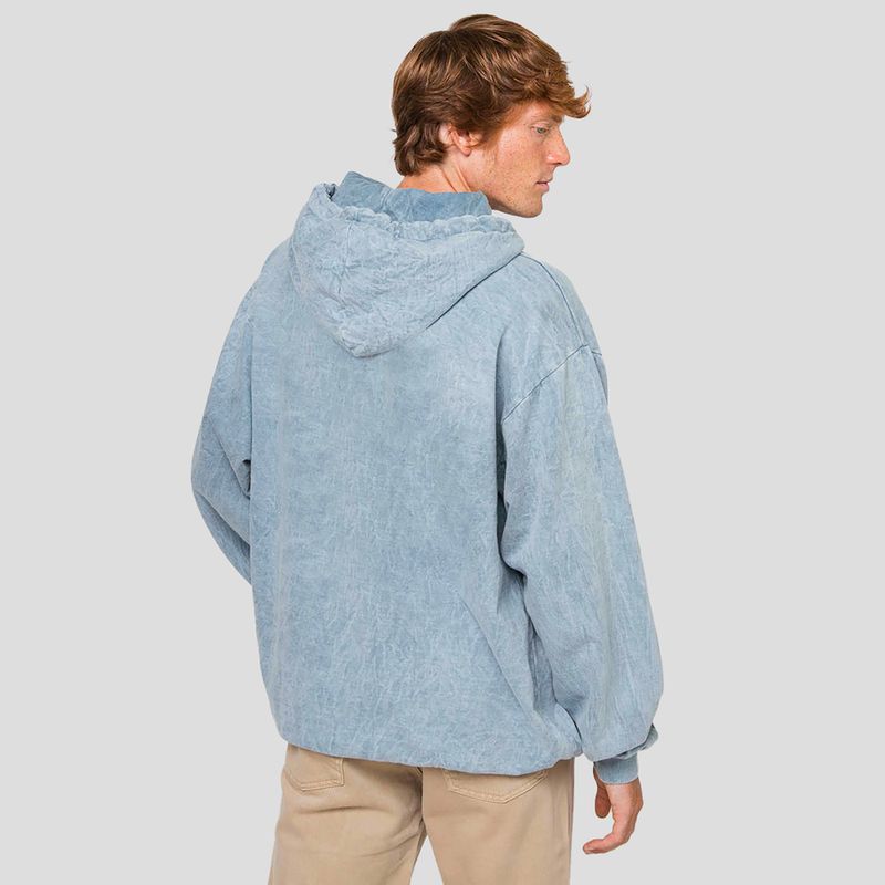 Men's sweatshirt Kaotiko Washed Vancouver Society steel 2