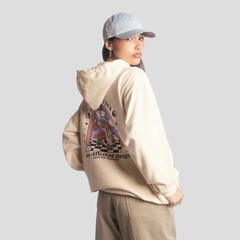 Women's sweatshirt Kaotiko Different Eyes bone 2