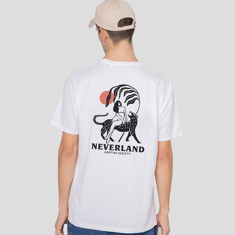 Men's T-shirt Kaotiko Washed Neverland white 2