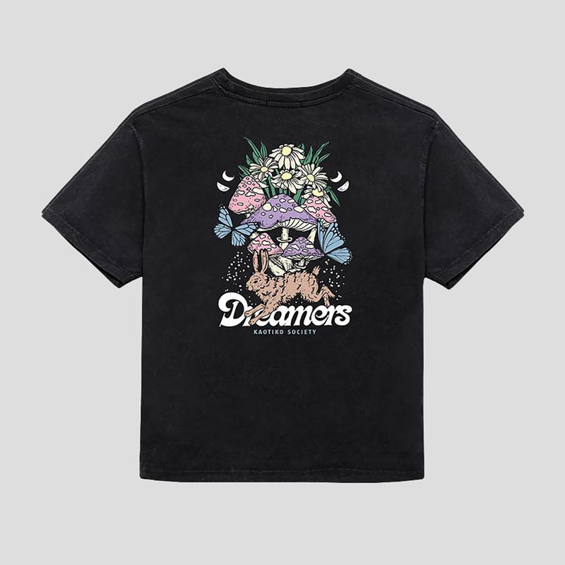 Women's T-shirt Kaotiko Washed Dreamers black 2