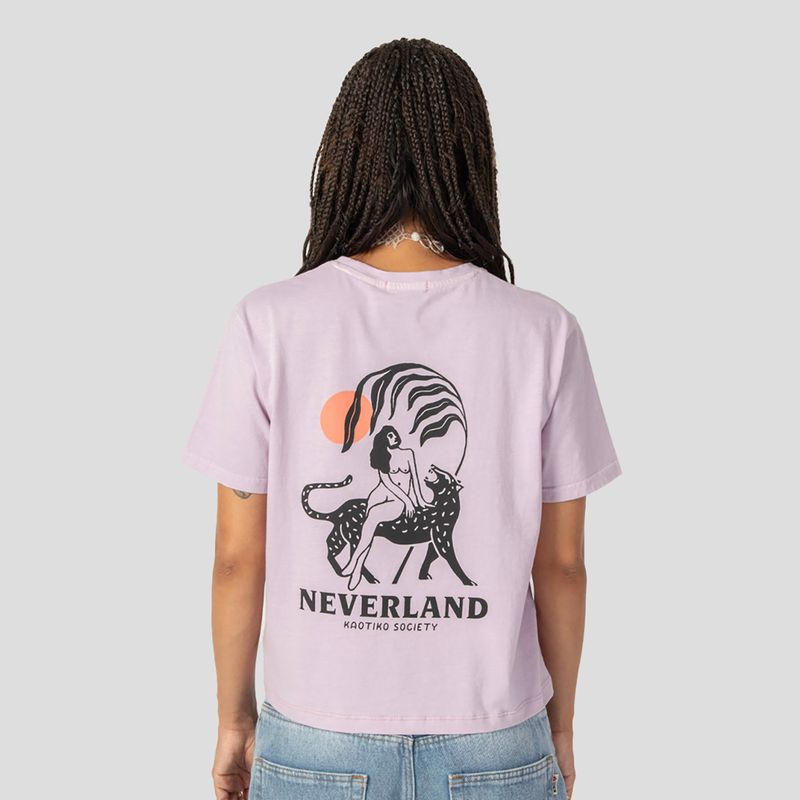 Women's T-shirt Kaotiko Washed Neverland malva 2