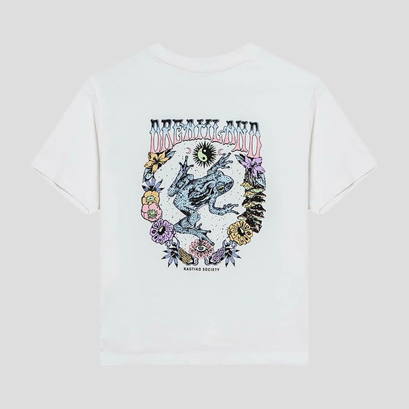 Women's T-shirt Kaotiko Washed Dreamland white 2
