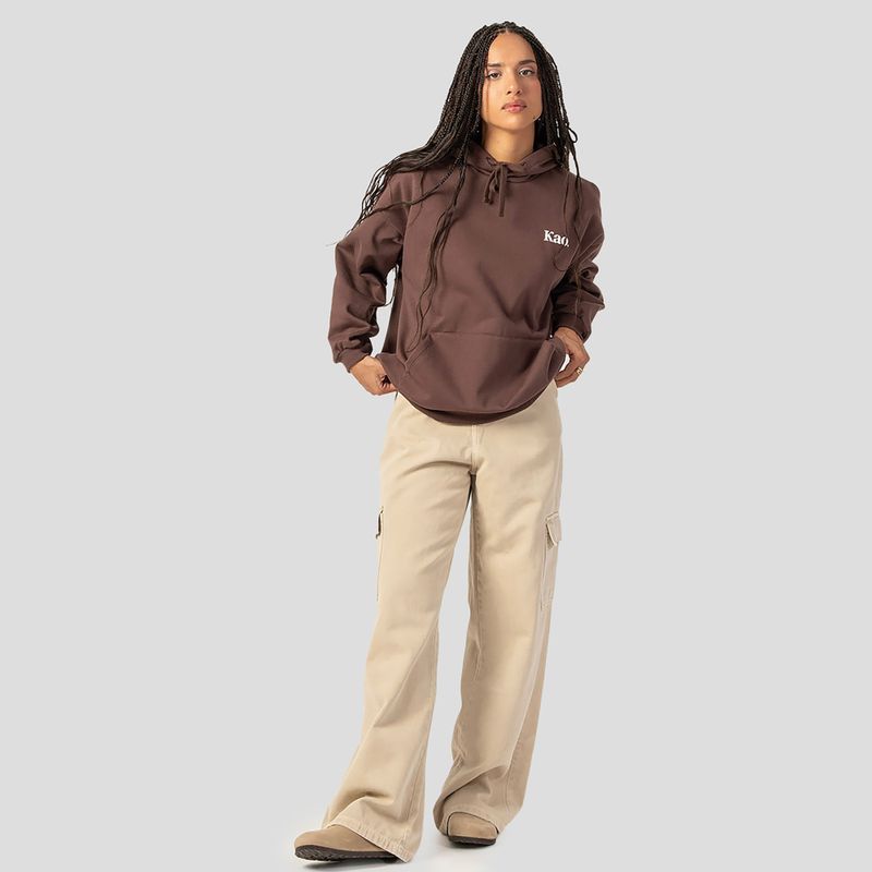 Kaotiko women's sweatshirt Your Opinion brown 2