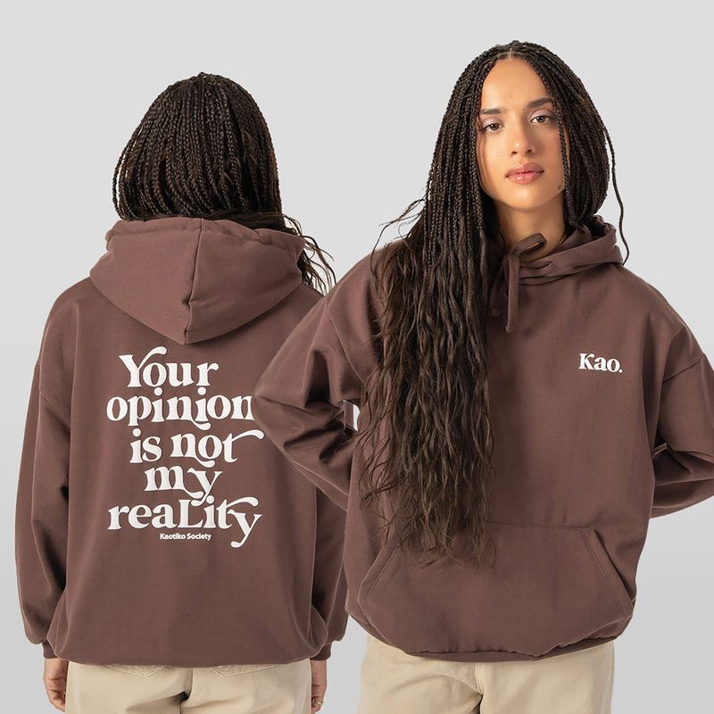 Kaotiko women's sweatshirt Your Opinion brown 3