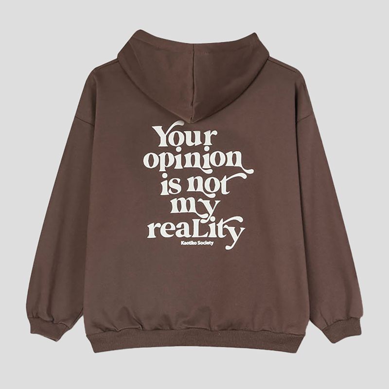 Women's sweatshirt Kaotiko Your Opinion brown 5