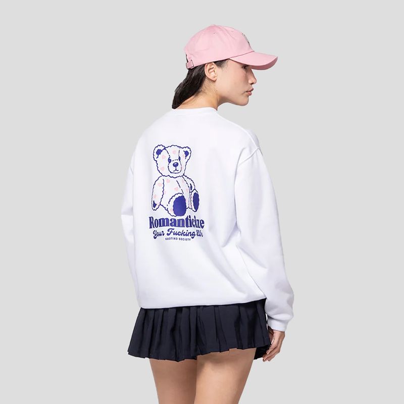 Women's sweatshirt Kaotiko Loving Bear white 2