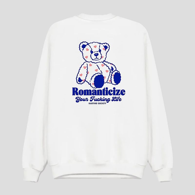 Women's sweatshirt Kaotiko Loving Bear white 4