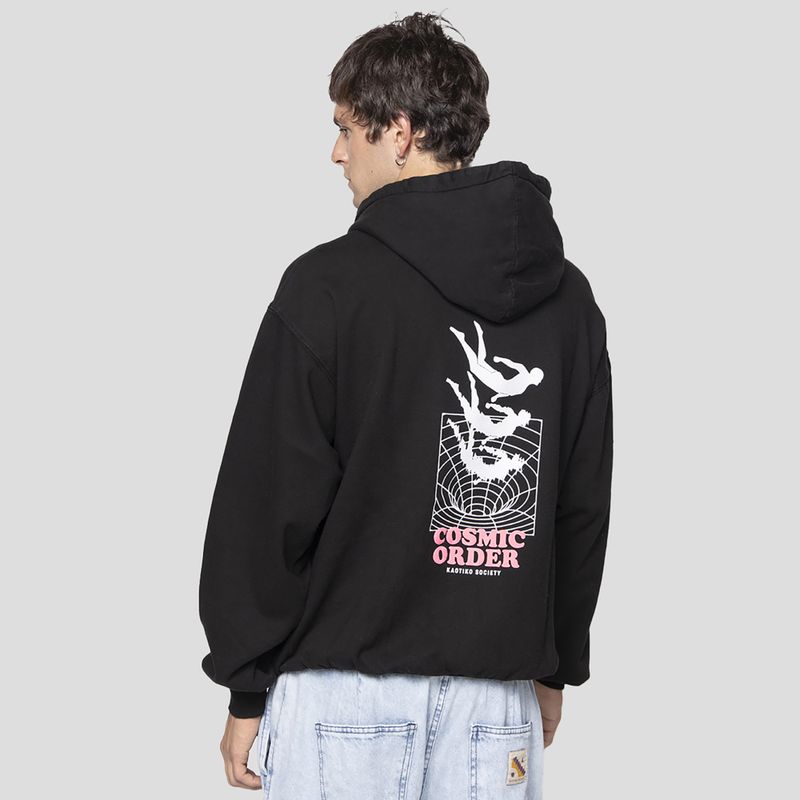 Men's sweatshirt Kaotiko Washed Cosmic Order black 2