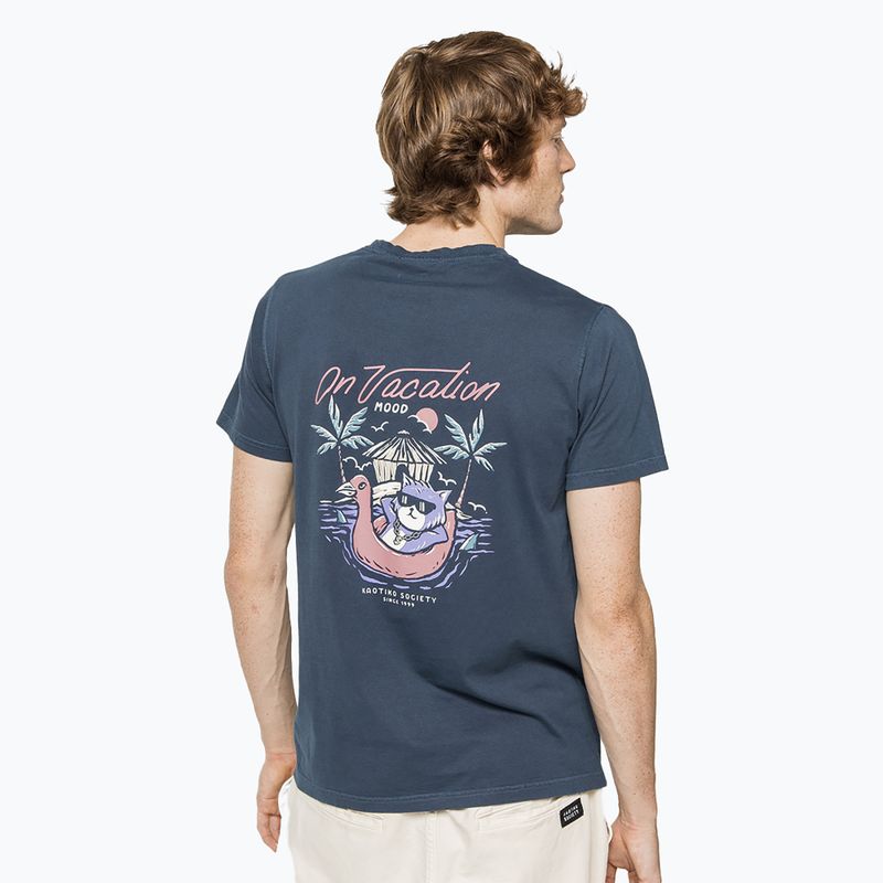 Men's T-shirt Kaotiko M / C Washed On Vacation navy 2