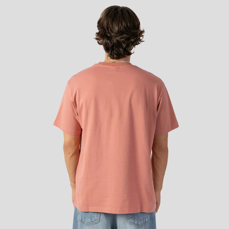 Men's T-shirt Kaotiko Pocket Flower Society salmon 2