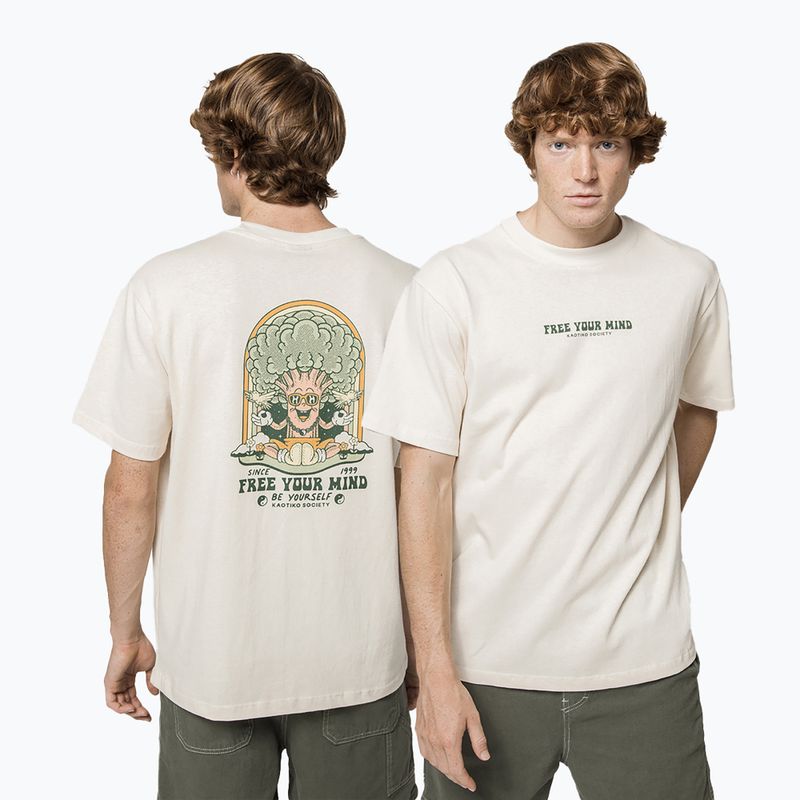 Men's T-shirt Kaotiko M / C Free Your Mind Organic Cotton ivory 3