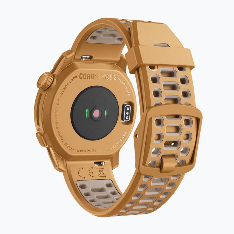 COROS PACE 2 Premium GPS Silicone Band gold WPACE2 watch 4