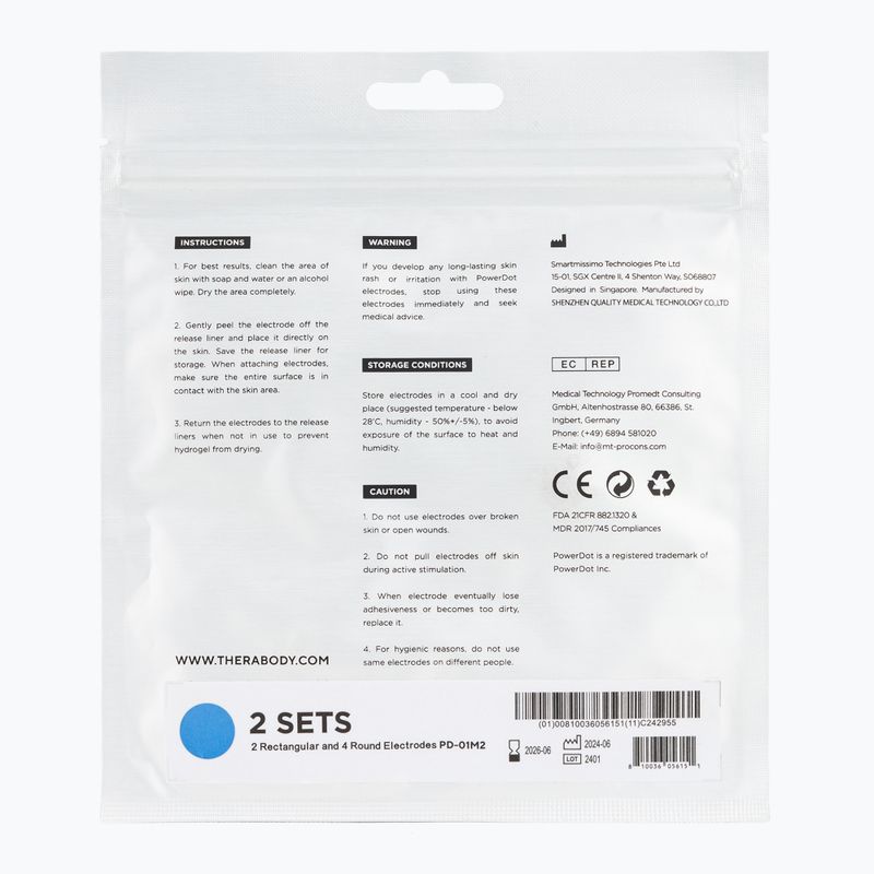 Covers Therabody PowerDot Elektrody 2.0 Pad 6 szt. blue 2
