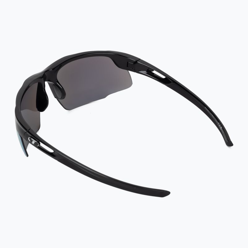 Tifosi Centus gloss black/smoke bright blue sunglasses 2