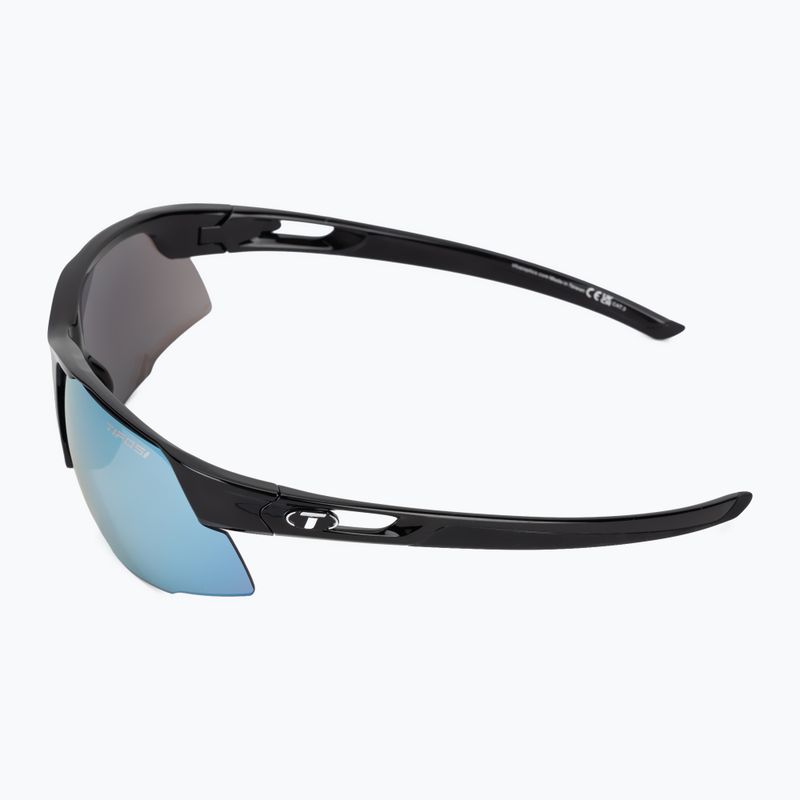 Tifosi Centus gloss black/smoke bright blue sunglasses 4