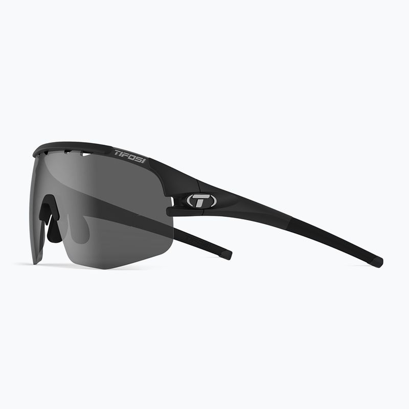 Tifosi Sledge Lite matte black/smoke/ac red/clear cycling glasses 5