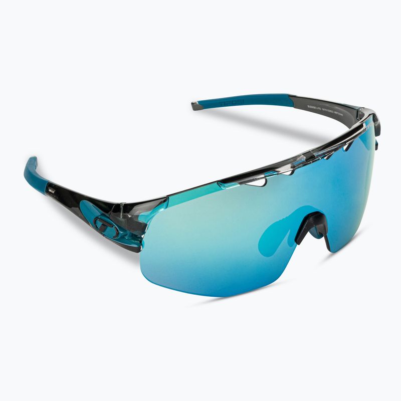 Tifosi Sledge Lite Clarion crystal smoke/clarion blue/ac red/clear cycling glasses 2
