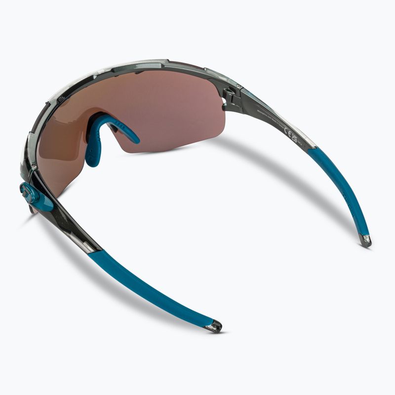 Tifosi Sledge Lite Clarion crystal smoke/clarion blue/ac red/clear cycling glasses 3