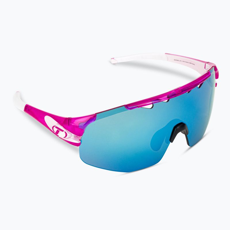 Tifosi Sledge Lite Clarion crystal pink/clarion blue/ac red/clear cycling glasses 2