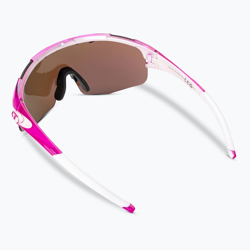 Tifosi Sledge Lite Clarion crystal pink/clarion blue/ac red/clear cycling glasses 3