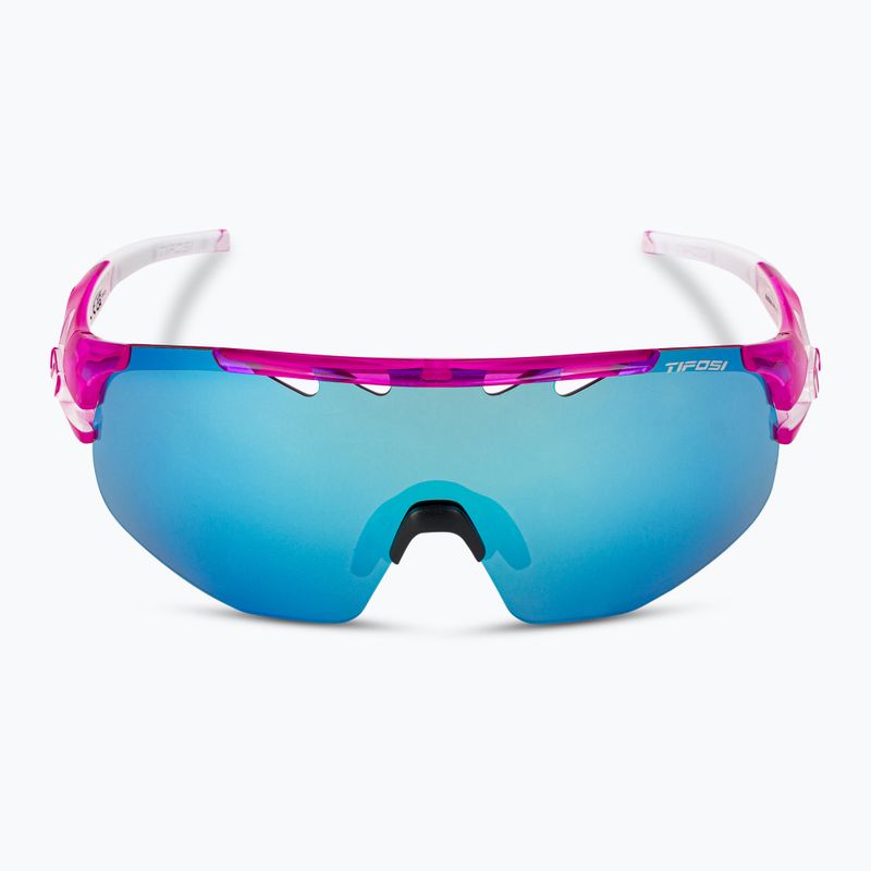 Tifosi Sledge Lite Clarion crystal pink/clarion blue/ac red/clear cycling glasses 4