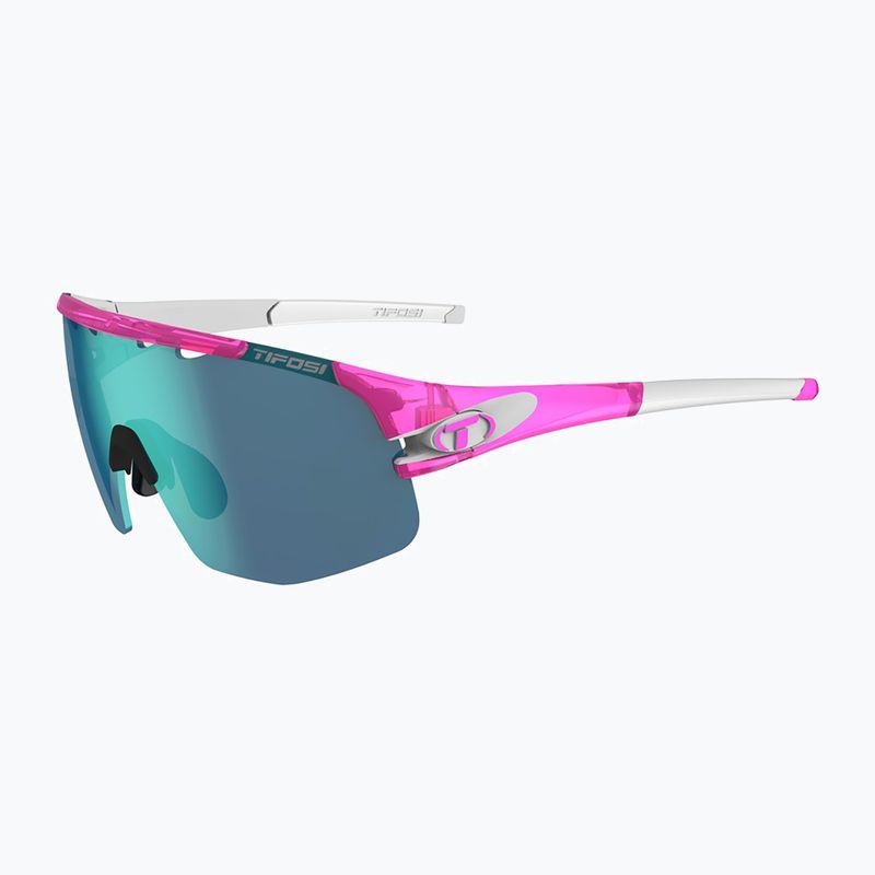 Tifosi Sledge Lite Clarion crystal pink/clarion blue/ac red/clear cycling glasses 7