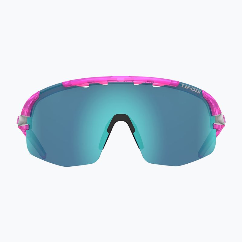 Tifosi Sledge Lite Clarion crystal pink/clarion blue/ac red/clear cycling glasses 8