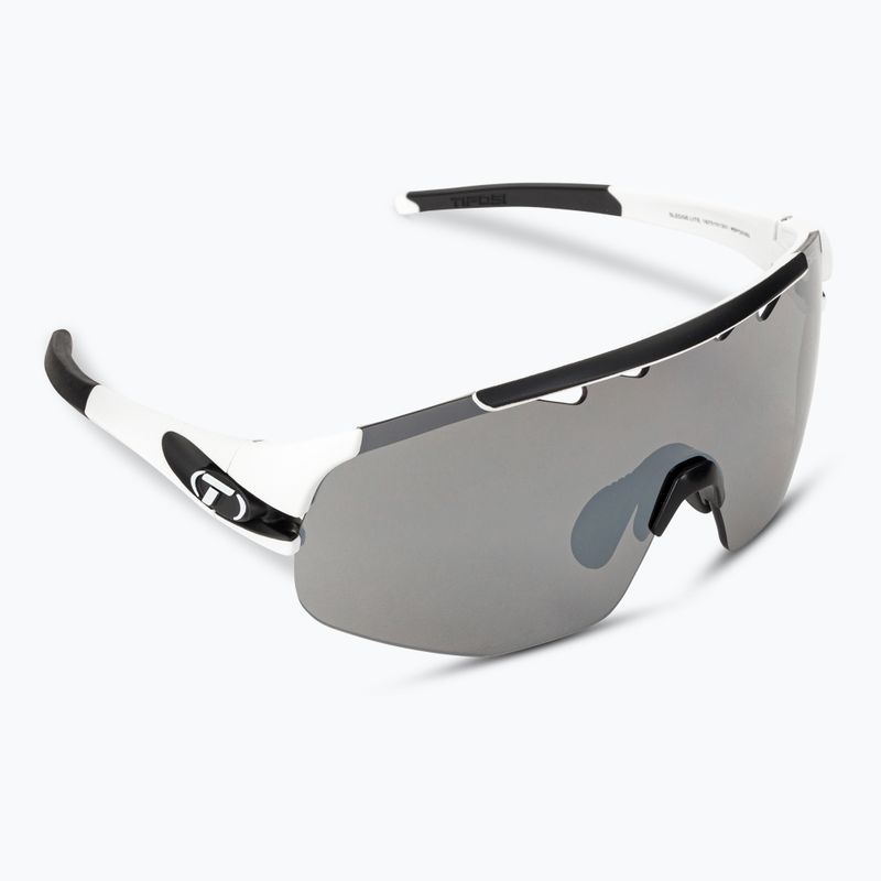 Tifosi Sledge Lite matte white/smoke/ac red/clear cycling glasses 2