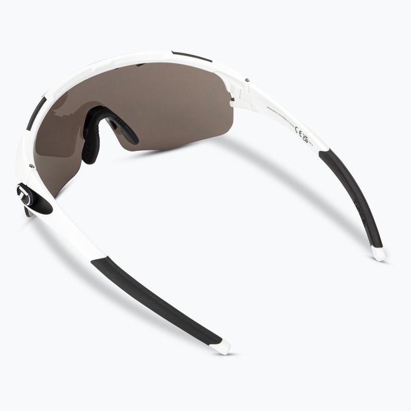 Tifosi Sledge Lite matte white/smoke/ac red/clear cycling glasses 3