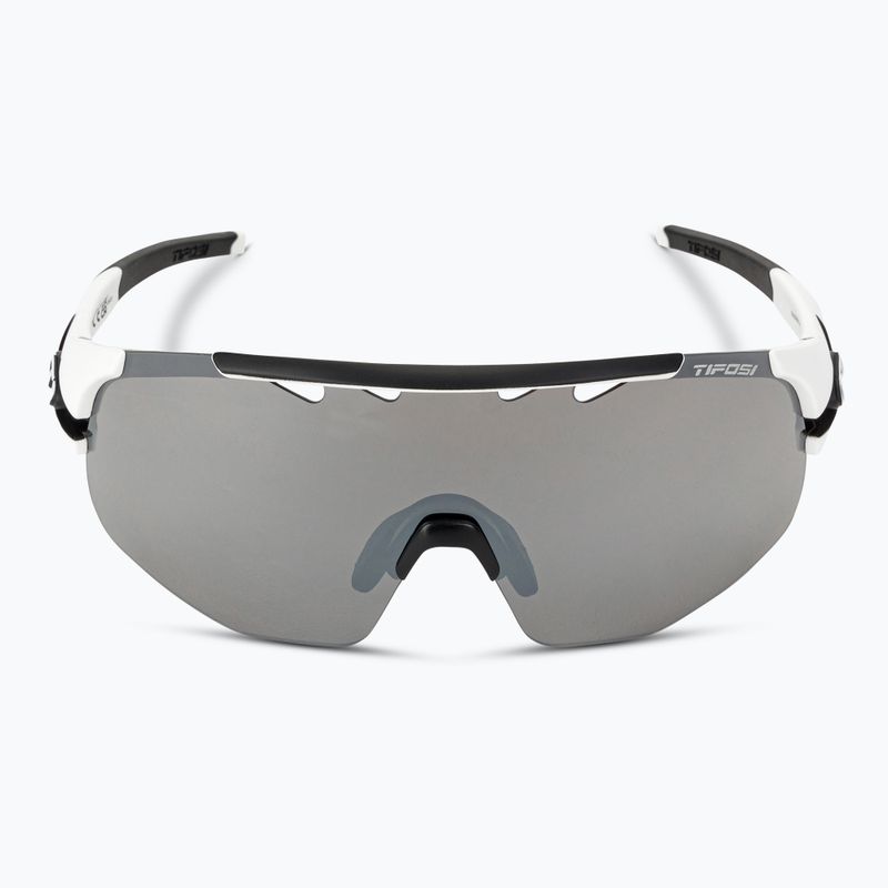 Tifosi Sledge Lite matte white/smoke/ac red/clear cycling glasses 4
