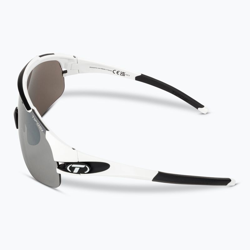 Tifosi Sledge Lite matte white/smoke/ac red/clear cycling glasses 5