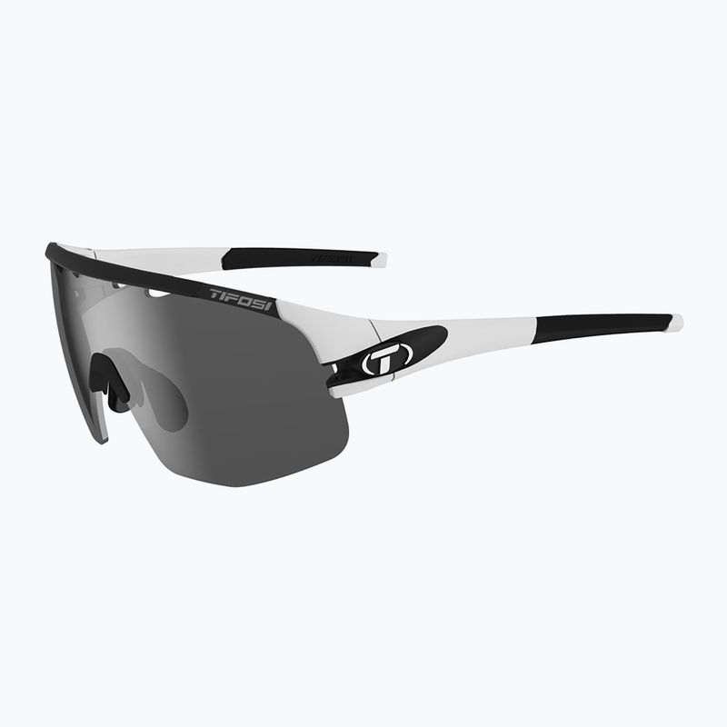 Tifosi Sledge Lite matte white/smoke/ac red/clear cycling glasses 7