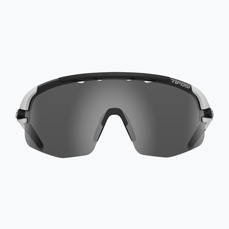 Tifosi Sledge Lite matte white/smoke/ac red/clear cycling glasses 8