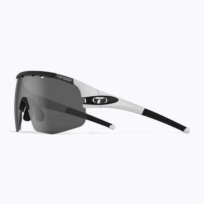 Tifosi Sledge Lite matte white/smoke/ac red/clear cycling glasses 9