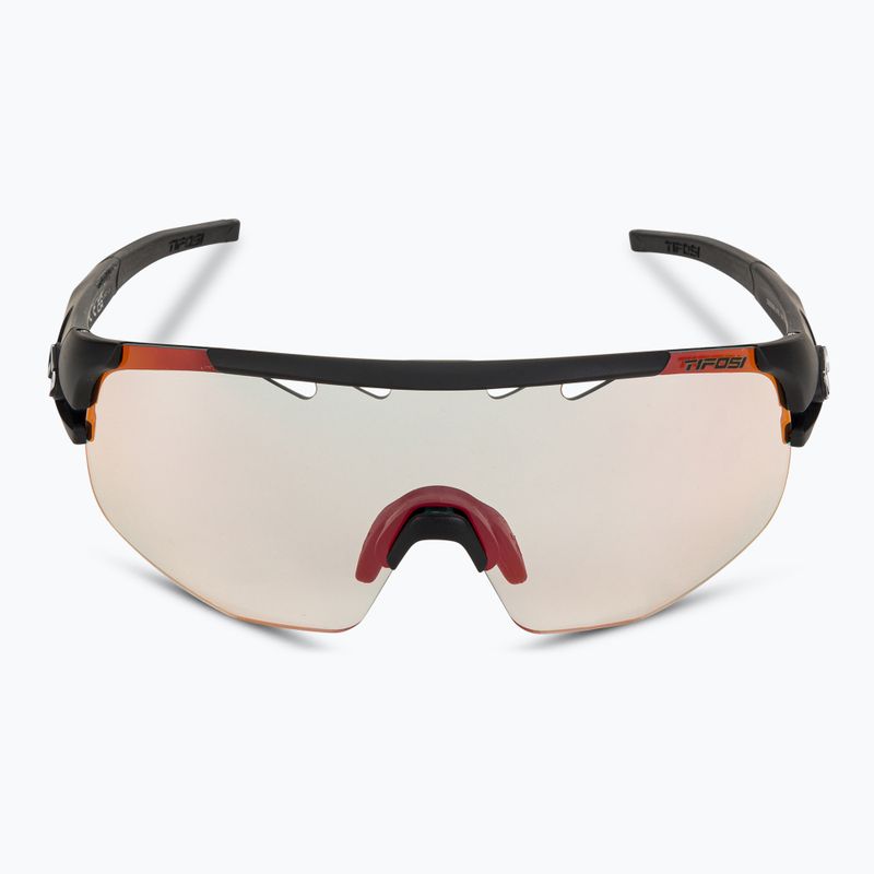 Tifosi Sledge Lite Fototec matte black/clarion red photochromic cycling glasses 3