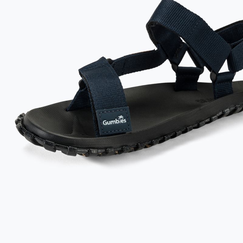 Gumbies Scrambler navy sandals 7