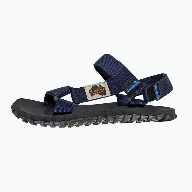 Gumbies Scrambler navy sandals 8