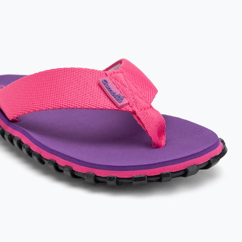 Gumbies Duckbill flip flops purple 7
