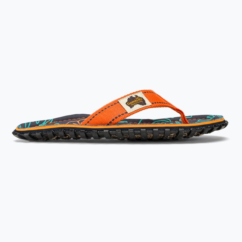Gumbies Islander orange hibiscus flip flops 2