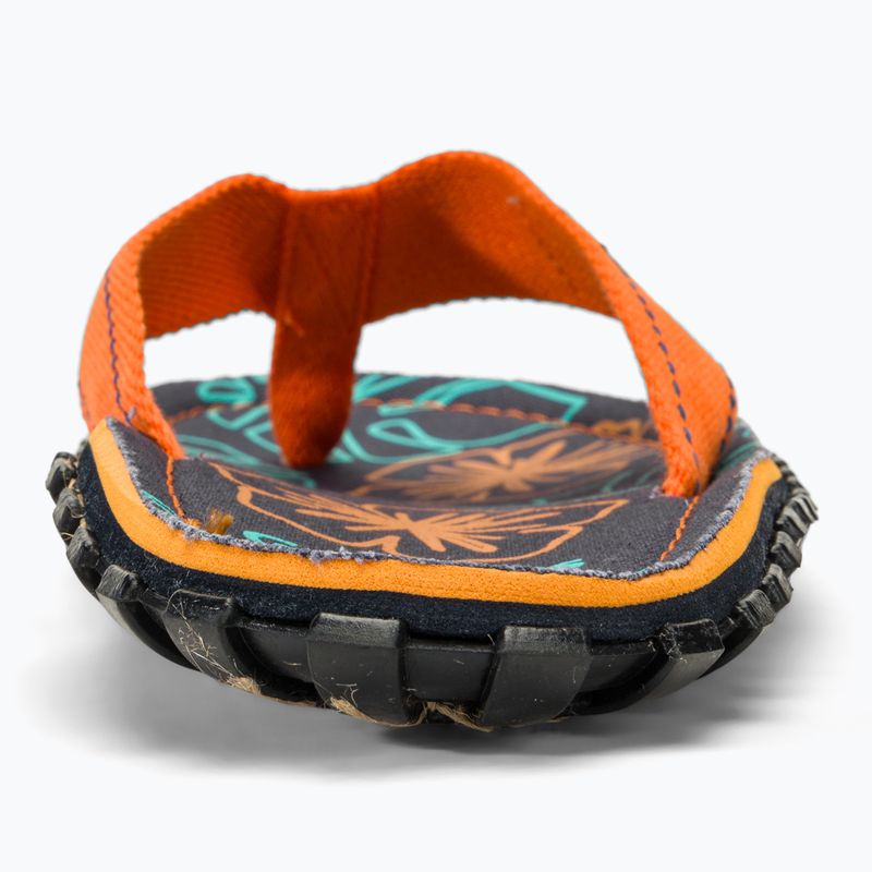 Gumbies Islander orange hibiscus flip flops 6