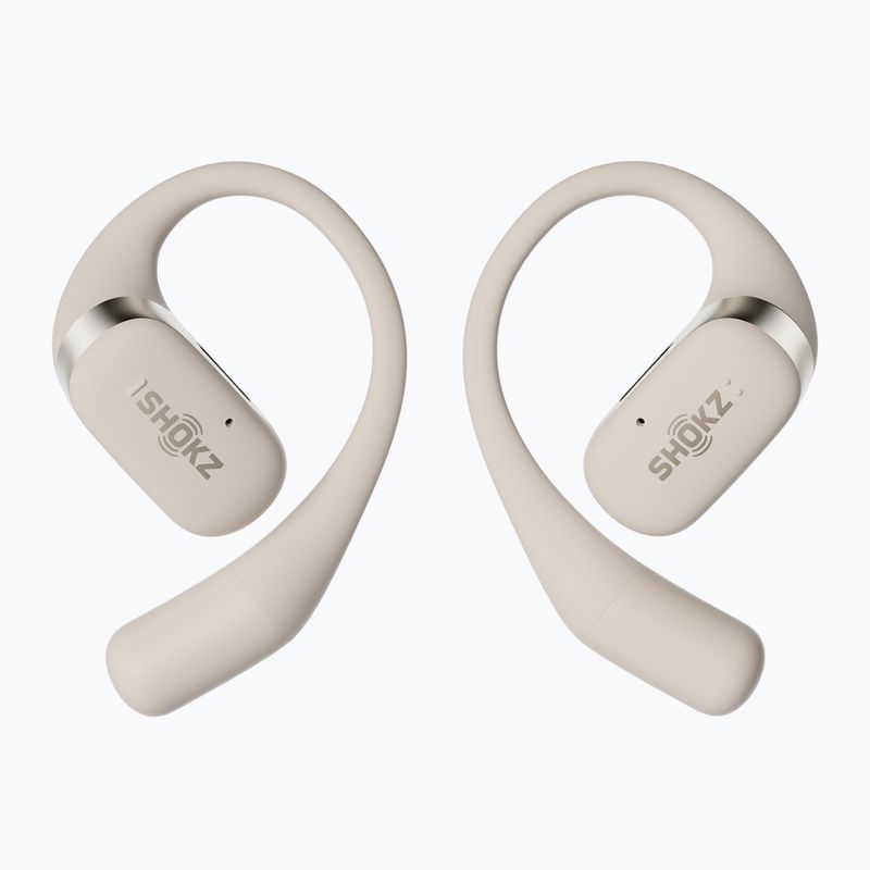 Shokz OpenFit beige wireless headphones 5