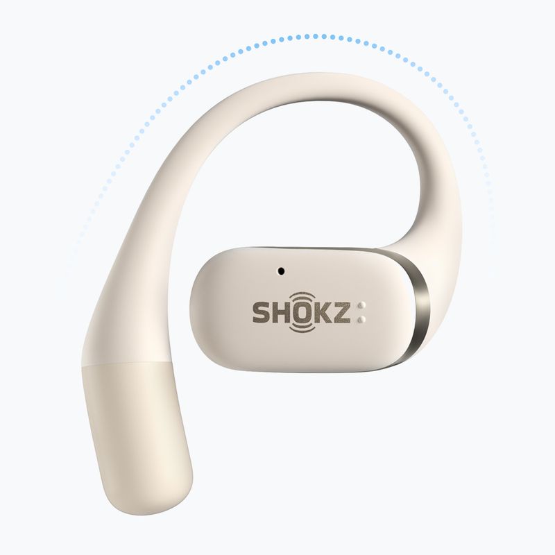 Shokz OpenFit beige wireless headphones 11