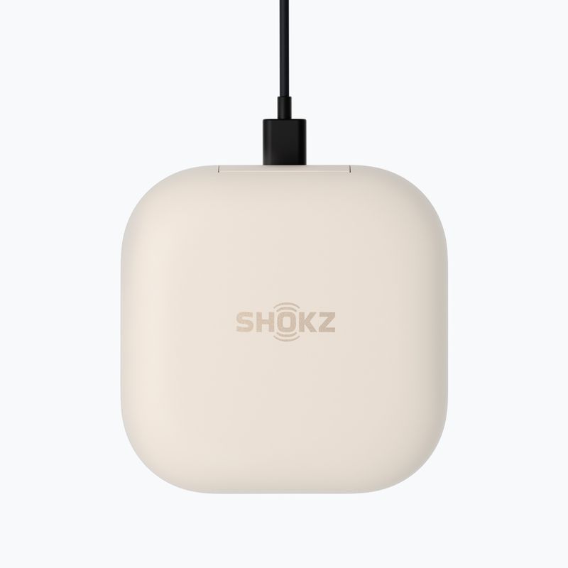 Shokz OpenFit beige wireless headphones 12